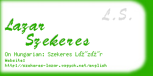 lazar szekeres business card